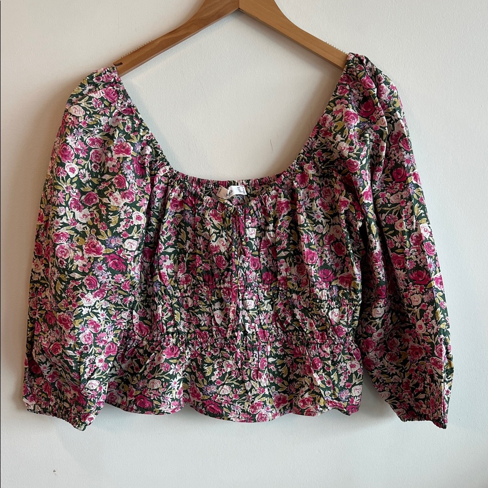 Mango Multicolor Floral Blouse